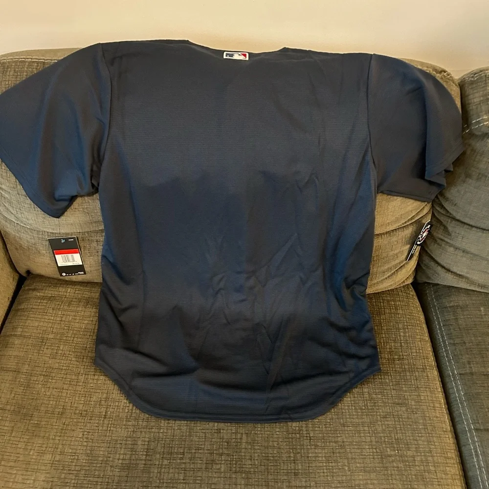 Nike Authentic Cleveland Guardians Baseball Alternate Navy Jersey Men’s Sz: L - Picture 7 of 7